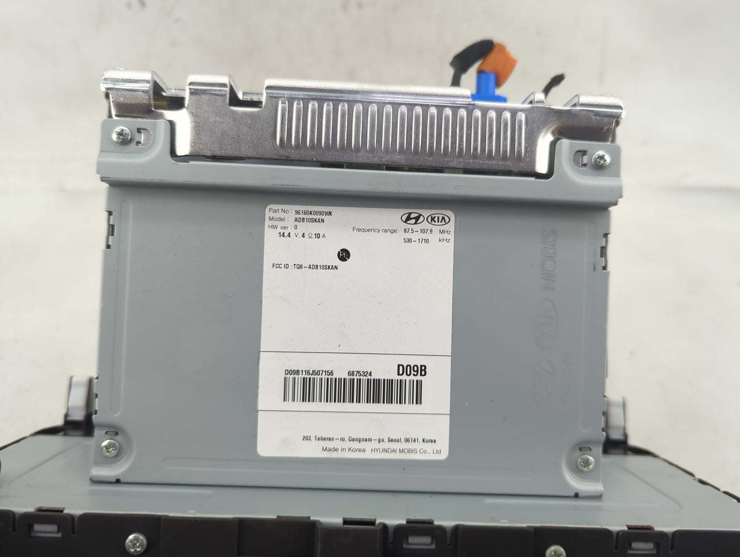 2020-2021 Kia Soul Radio AM FM Cd Player Receiver Replacement P/N:96160K0090WK Fits Fits 2020 2021 OEM Used Auto Parts - Oem