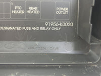 2020-2021 Kia Soul Fusebox Fuse Box Panel Relay Module P/N:91956-K0020 Fits Fits 2020 2021 OEM Used Auto Parts - Oemusedauto