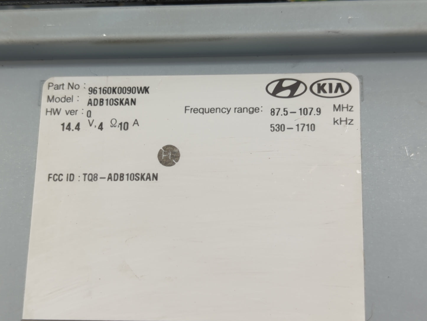 2020-2021 Kia Soul Radio AM FM Cd Player Receiver Replacement P/N:96160K0090WK ADB10SKAN, TQ8-ADB10SKAN Fits Fits 2020 2021 