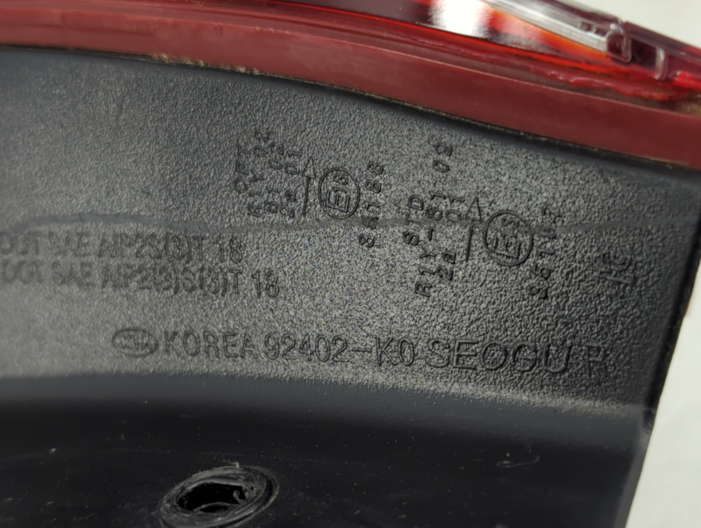 2020-2021 Kia Soul Tail Light Assembly Passenger Right OEM Fits Fits 2020 2021 OEM Used Auto Parts - Oemusedautoparts1.com
