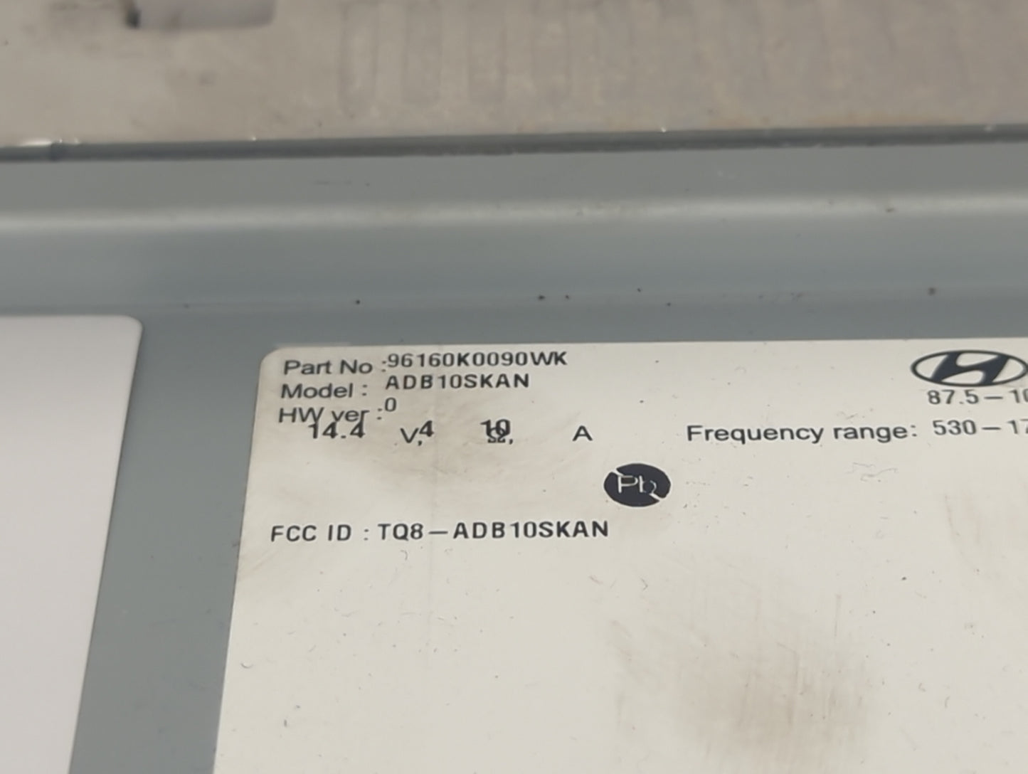 2020 Kia Soul Radio AM FM Cd Player Receiver Replacement P/N:96160K0090WK ADB10SKAN, TQ8-ADB10SKAN Fits OEM Used Auto Parts 