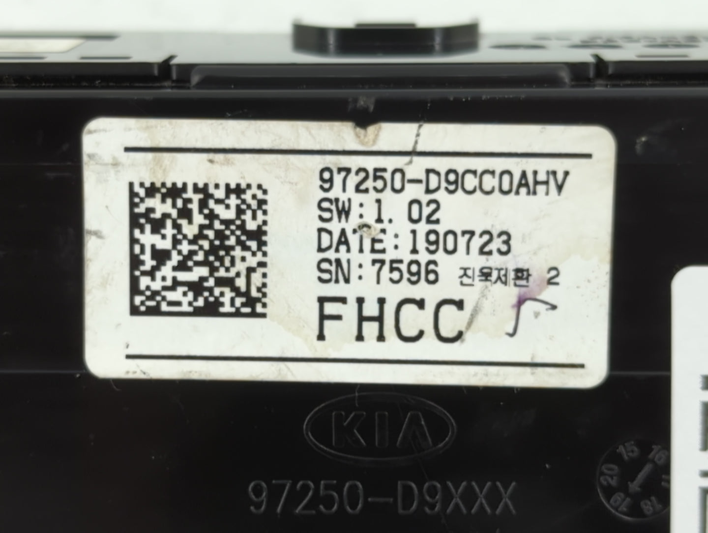 2020-2021 Kia Sportage Climate Control Module Temperature AC/Heater Replacement P/N:97250-D9CC0AHV Fits Fits 2020 2021 OEM U