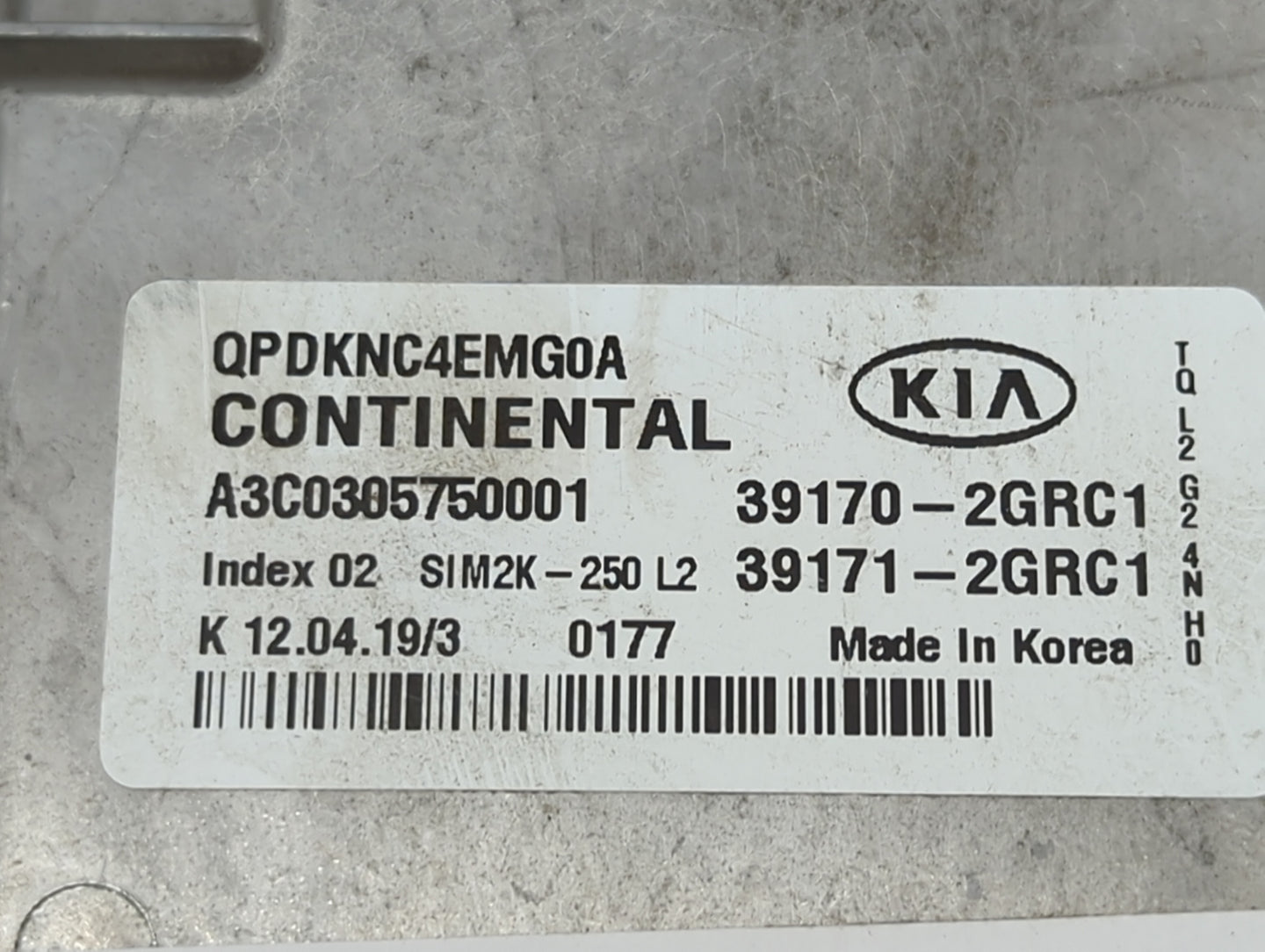 2020 Kia Sportage PCM Engine Control Computer ECU ECM PCU OEM P/N:39170-2GRC1 39171-2GRC1, A3C0305750001, QPDKNC4EMG0A Fits 