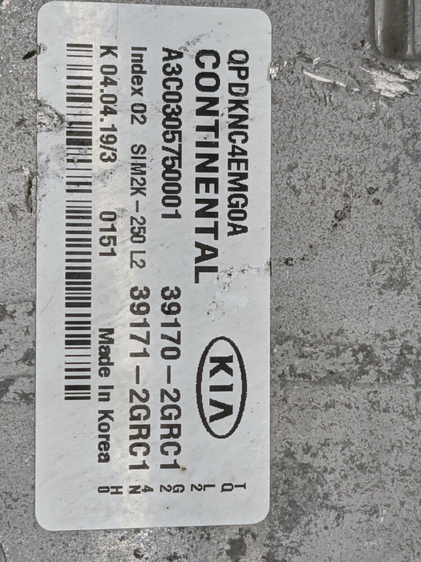 2020-2021 Kia Sportage PCM Engine Control Computer ECU ECM PCU OEM P/N:39170-2GRC1 39171-2GRC1, A3C0305750001 Fits Fits 2020