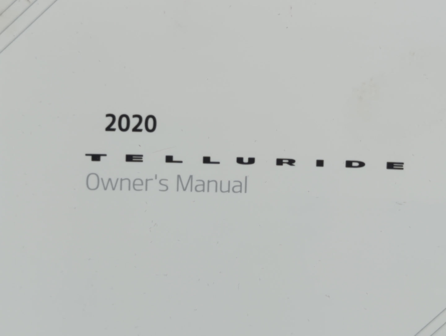 2020 Kia Telluride Owners Manual Book Guide P/N:LS95-EU04I OEM Used Auto Parts - Oemusedautoparts1.com
