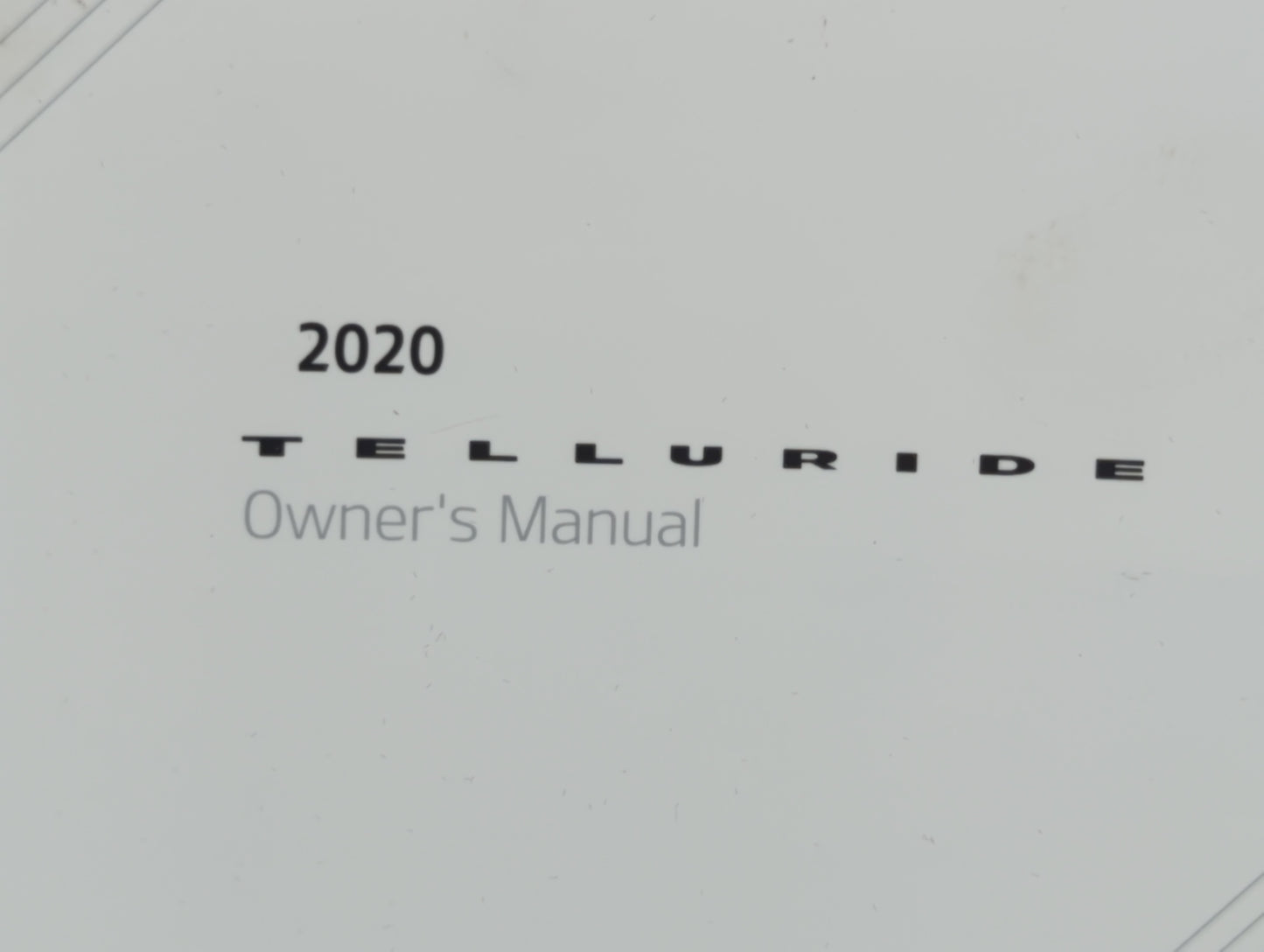 2020 Kia Telluride Owners Manual Book Guide P/N:LS95-EU04I OEM Used Auto Parts - Oemusedautoparts1.com