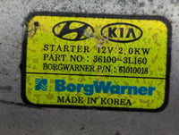 2020-2022 Kia Telluride Car Starter Motor Solenoid OEM P/N:36100-3L160 Fits Fits 2020 2021 2022 OEM Used Auto Parts - Oemuse