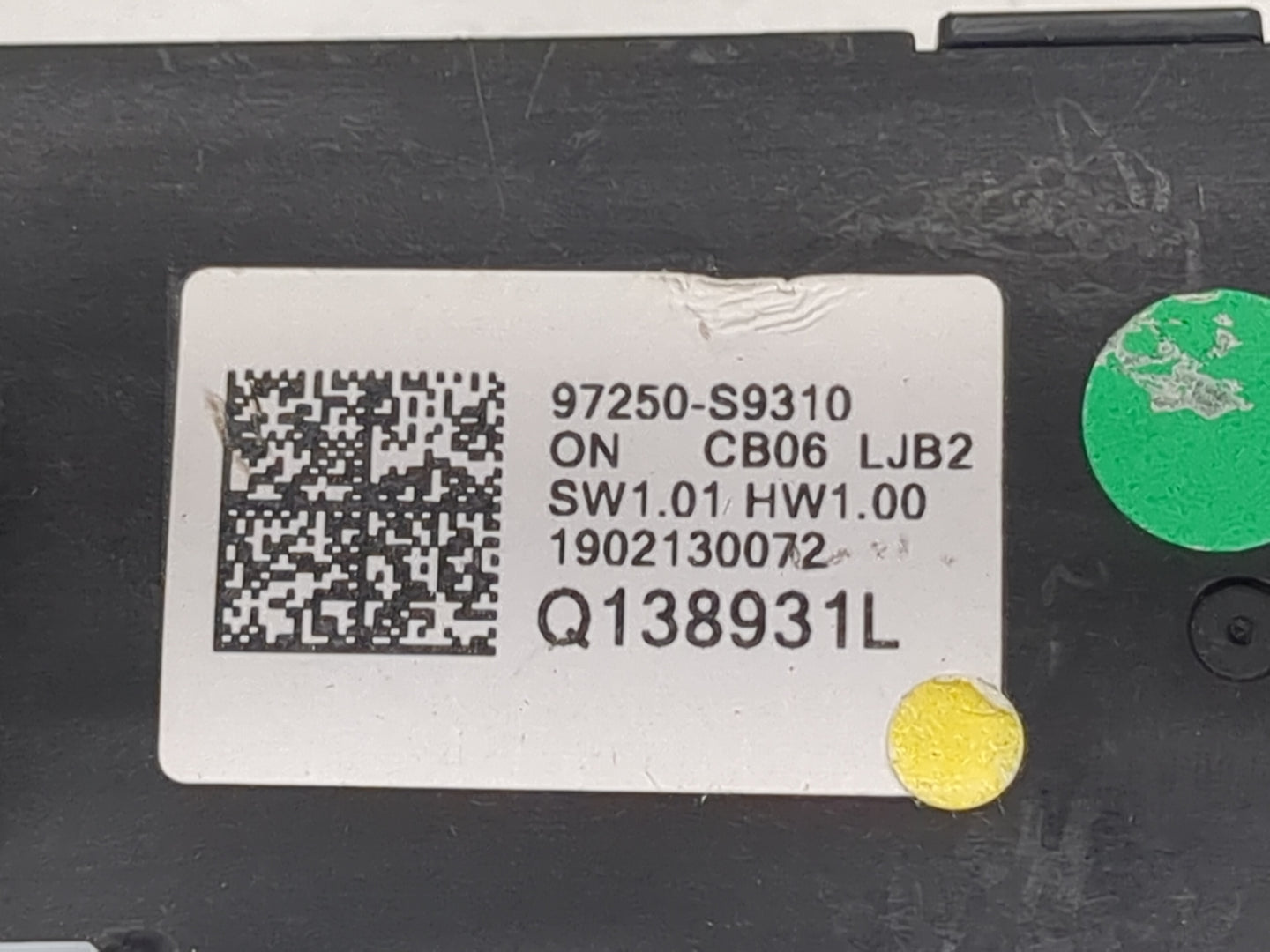 2020-2022 Kia Telluride Climate Control Module Temperature AC/Heater Replacement P/N:97250-S9310 97250-S9XXX Fits OEM Used A