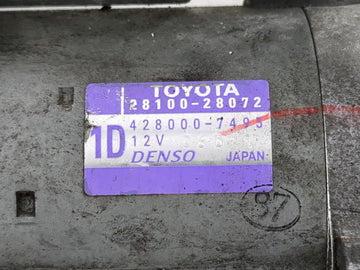 2018-2021 Lexus Nx300 Car Starter Motor Solenoid OEM P/N:428000-7495 28100-28072 Fits OEM Used Auto Parts
