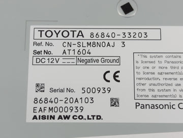2020-2021 Lexus Nx300 Radio AM FM Cd Player Receiver Replacement P/N:86840-33203 Fits Fits 2020 2021 OEM Used Auto Parts