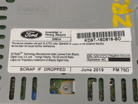 2020 Lincoln Continental Radio AM FM Cd Player Receiver Replacement P/N:KD9T-18D818-BD Fits OEM Used Auto Parts - Oemusedaut