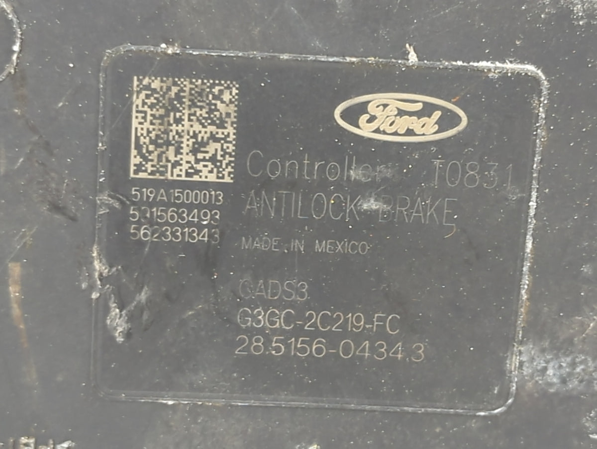 2020 Lincoln Continental Anti-Lock Brake ABS Pump Module Actuator OEM P/N:G3GC-2B373-CC 25.0220-1339.4, G3GC-2C219-FC Fits O