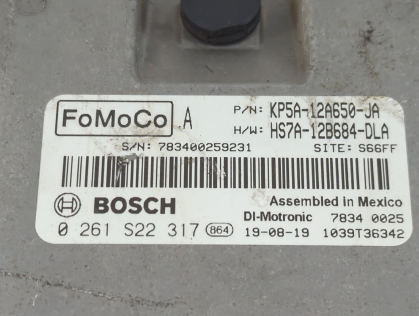 2020 Lincoln Mkz PCM Engine Control Computer ECU ECM PCU OEM P/N:KP5A-12A650-JA Fits Fits 2019 OEM Used Auto Parts - Oemused
