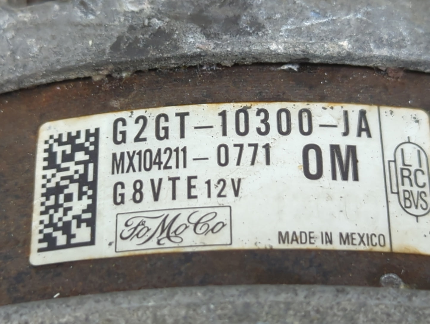 2013-2020 Lincoln Mkz Alternator Replacement Generator Charging Assembly Engine OEM P/N:G2GT-10300-JA Fits OEM Used Auto Par