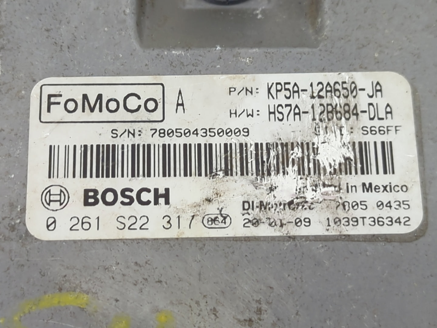 2020 Lincoln Mkz PCM Engine Control Computer ECU ECM PCU OEM P/N:KP5A-12A650-JA HS7A-12B684-DLA, 0261S22317 Fits Fits 2019 O