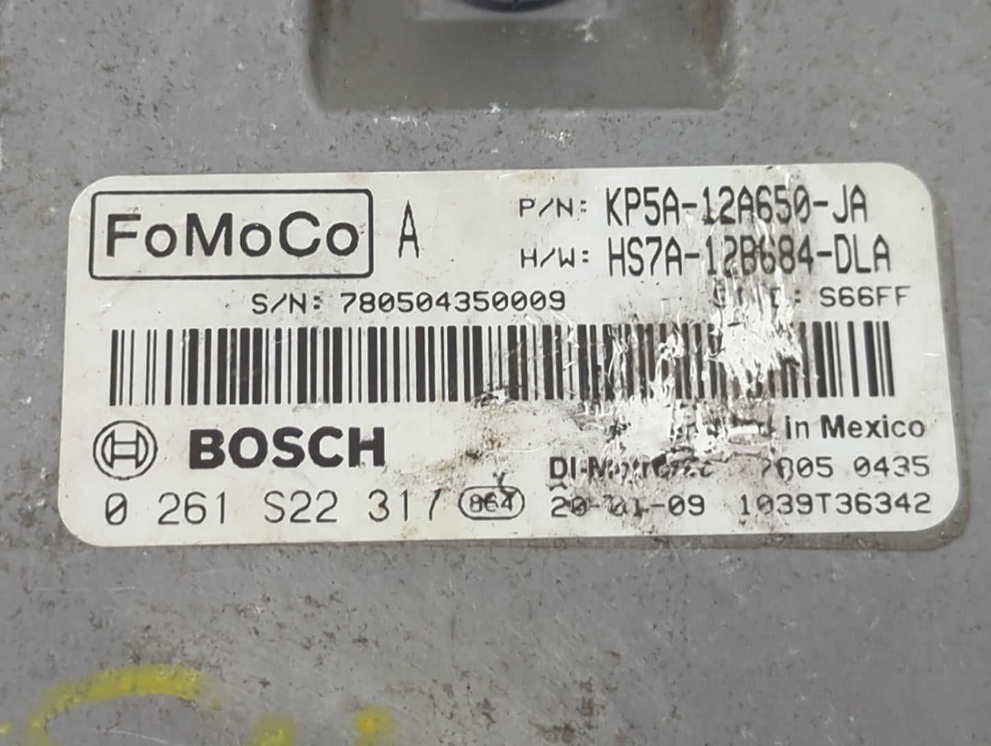 2020 Lincoln Mkz PCM Engine Control Computer ECU ECM PCU OEM P/N:KP5A-12A650-JA HS7A-12B684-DLA, 0261S22317 Fits Fits 2019 O