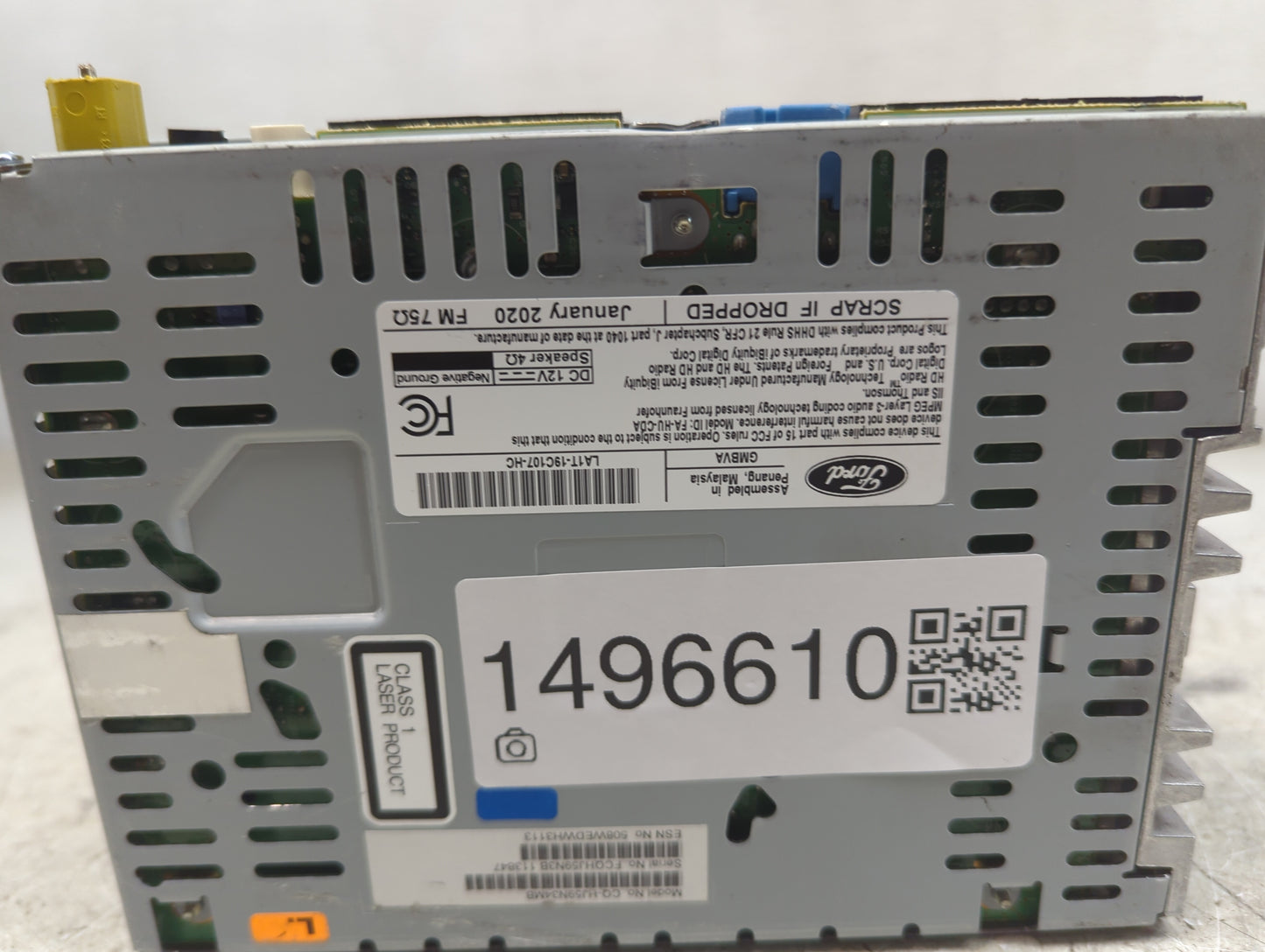 2019-2020 Lincoln Nautilus Radio AM FM Cd Player Receiver Replacement P/N:LA1T-19C107-HC CQ-MJ55N24RMB Fits Fits 2019 2020 O