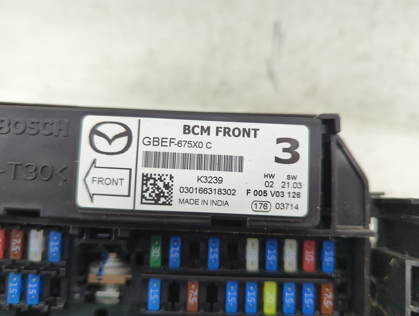 2013-2022 Mazda Cx-5 Fusebox Fuse Box Panel Relay Module P/N:GBEF-675X0 Fits OEM Used Auto Parts - Oemusedautoparts1.com