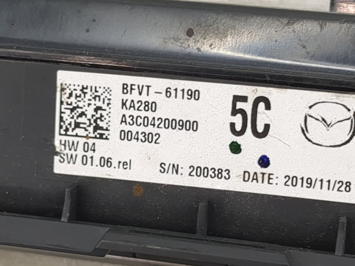 2020 Mazda Mazda3 Climate Control Module Temperature AC/Heater Replacement P/N:BFVT-61190 KA280 Fits Fits 2019 2021 2022 OEM