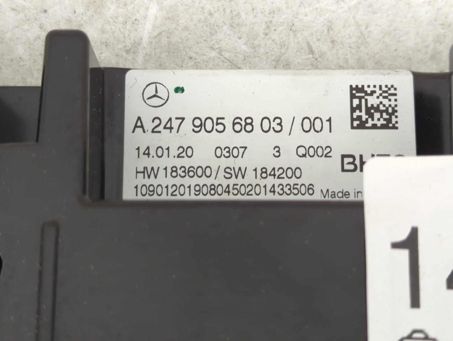 2020 Mercedes-Benz A-Class Climate Control Module Temperature AC/Heater Replacement P/N:A2479056803 Fits Fits 2021 OEM Used 