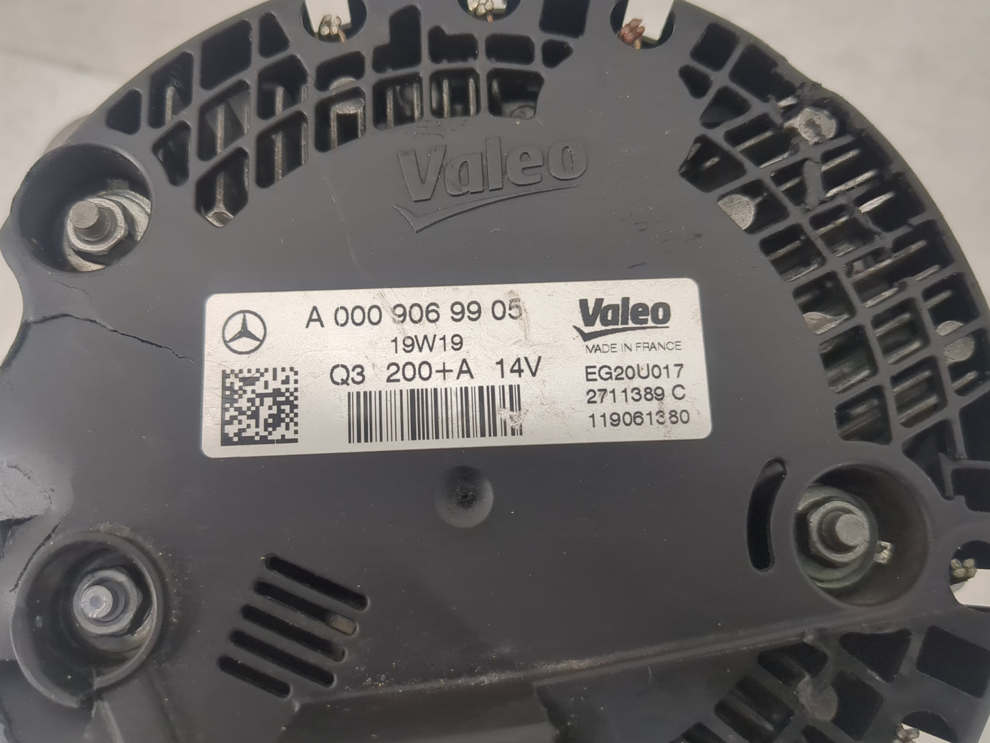 2020 Mercedes-Benz C230 Alternator Replacement Generator Charging Assembly Engine OEM P/N:A 000 906 99 05 Fits Fits 2019 202