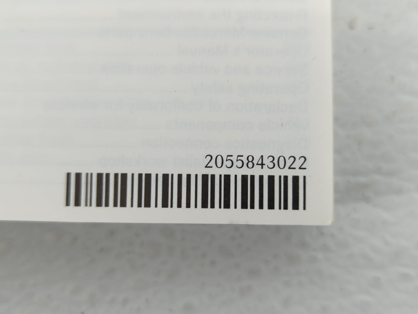 2020 Mercedes-Benz C250 Owners Manual Book Guide P/N:205 584 30 22 OEM Used Auto Parts - Oemusedautoparts1.com