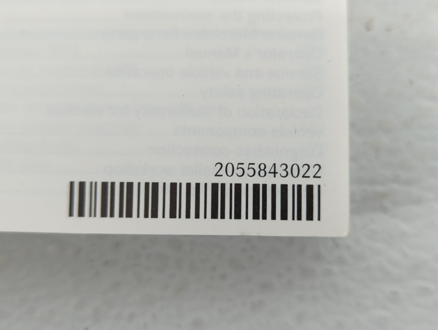 2020 Mercedes-Benz C250 Owners Manual Book Guide P/N:205 584 30 22 OEM Used Auto Parts - Oemusedautoparts1.com