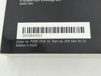2020 Mercedes-Benz C250 Owners Manual Book Guide P/N:205 584 30 22 OEM Used Auto Parts - Oemusedautoparts1.com