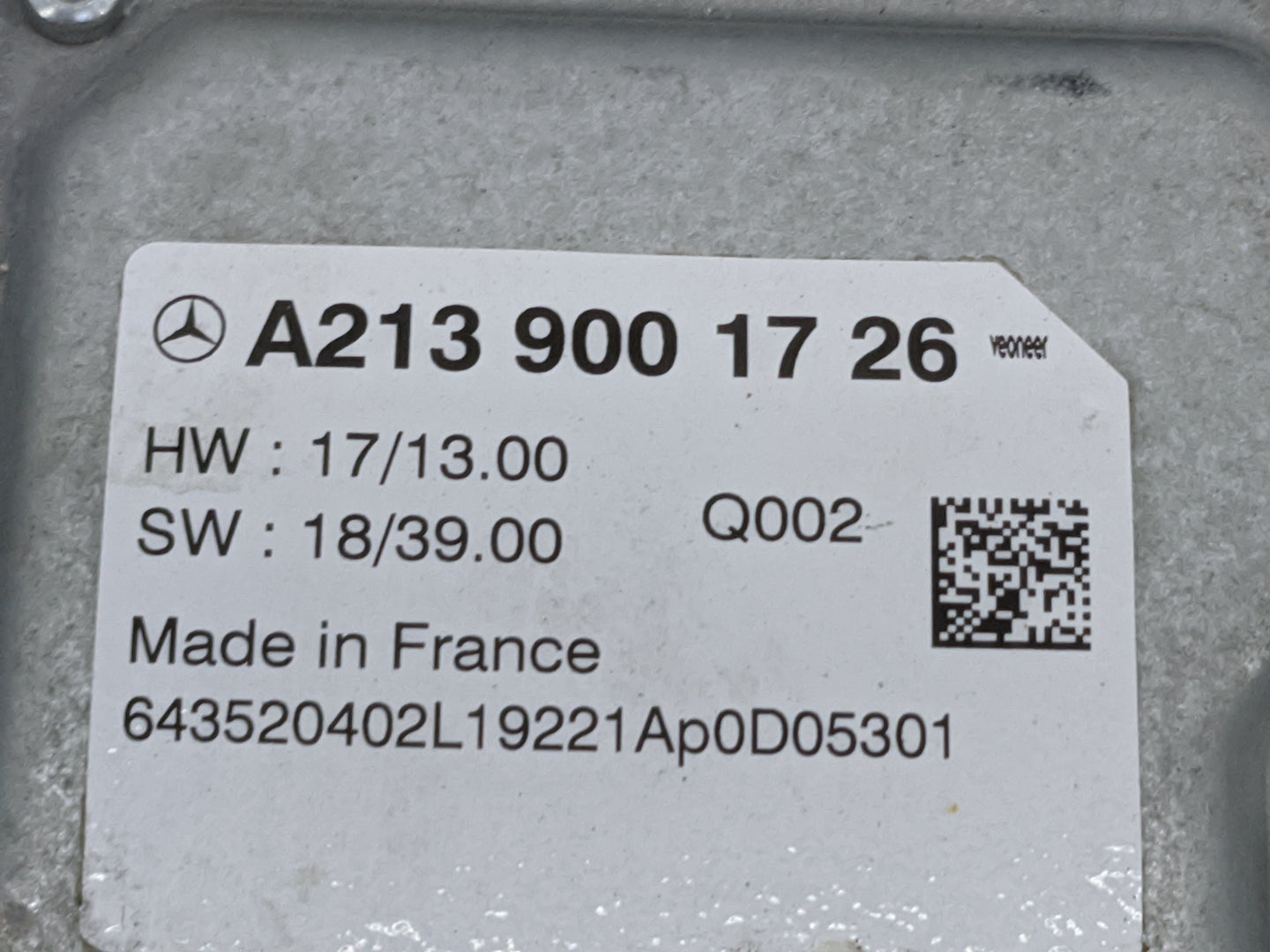 2020 Mercedes-Benz E63 Amg PCM Engine Control Computer ECU ECM PCU OEM P/N:A2139001726 Fits OEM Used Auto Parts - Oemusedaut