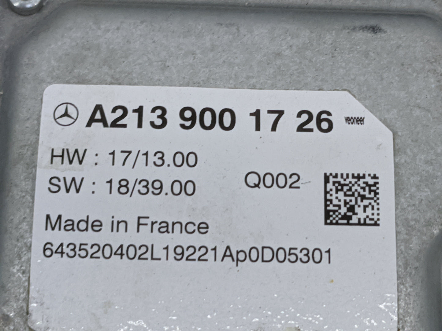 2020 Mercedes-Benz E63 Amg PCM Engine Control Computer ECU ECM PCU OEM P/N:A2139001726 Fits OEM Used Auto Parts - Oemusedaut