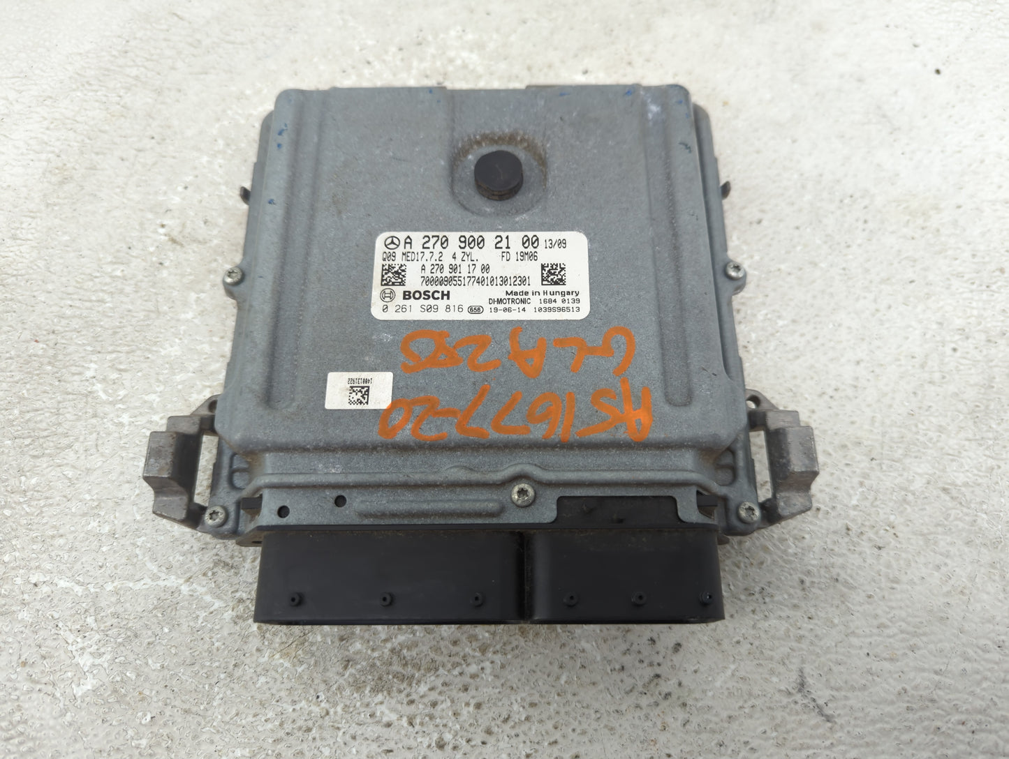 2015-2020 Mercedes-Benz Gla250 PCM Engine Control Computer ECU ECM PCU OEM P/N:A2709002100 Fits OEM Used Auto Parts - Oemuse