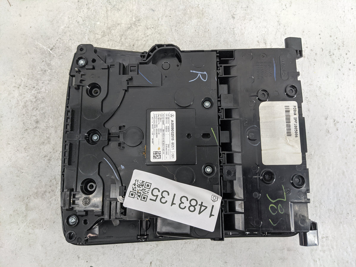 2020 Mercedes-benz Glb250 Overhead Console W/rear Climate Control Black - Oemusedautoparts1.com