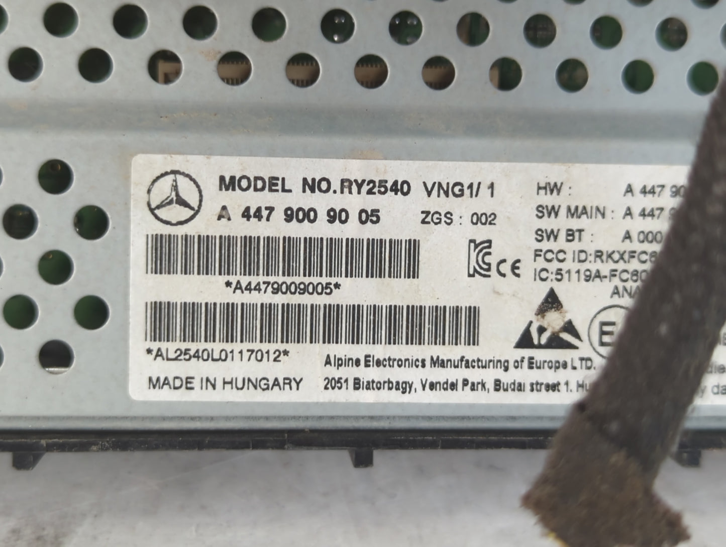 2016-2020 Mercedes-Benz Metris Radio AM FM Cd Player Receiver Replacement P/N:A 447 900 90 05 Fits Fits 2016 2017 2018 2019 