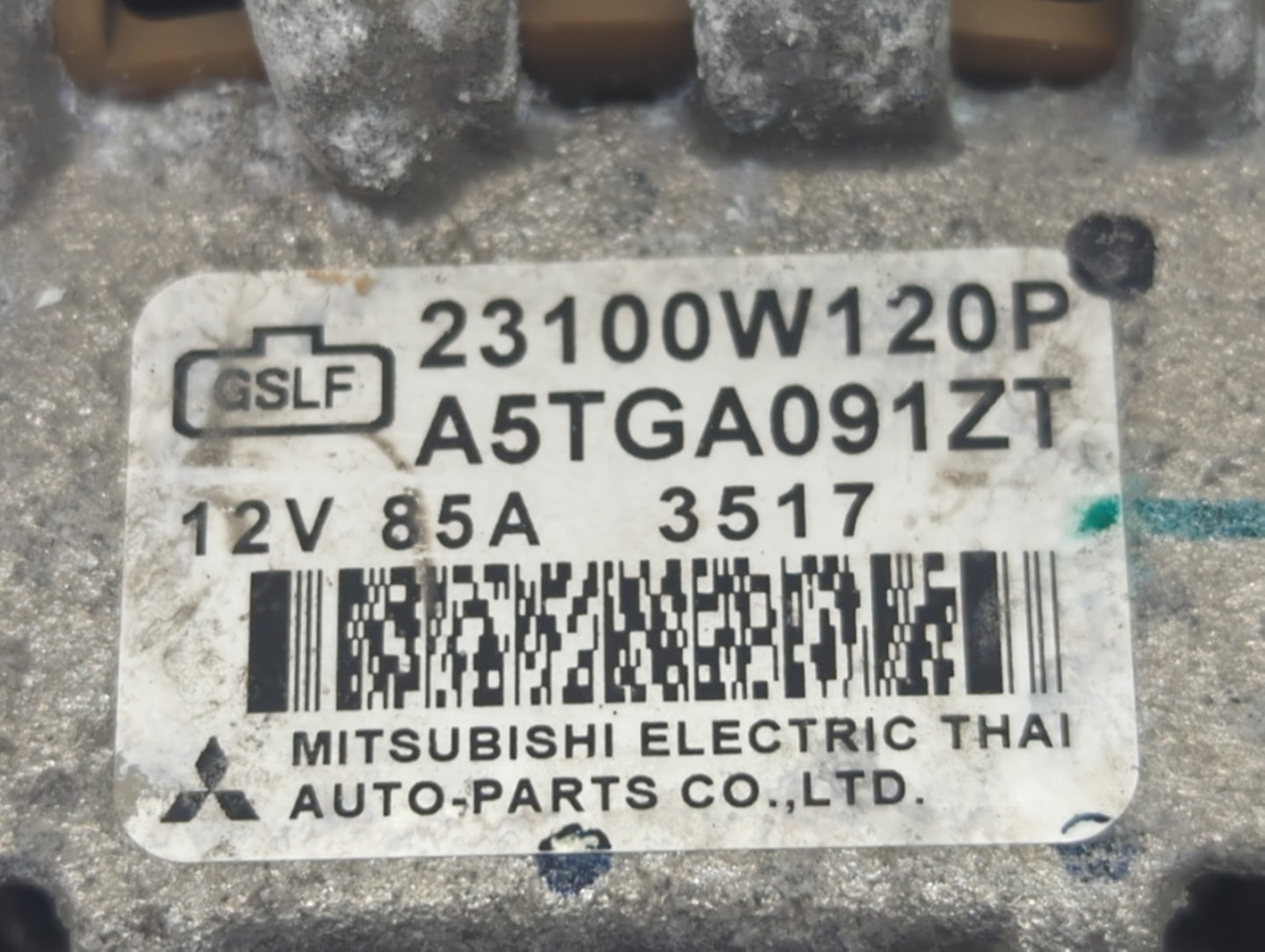 2020 Mitsubishi Mirage Alternator Replacement Generator Charging Assembly Engine OEM P/N:23100W120 Fits OEM Used Auto Parts 