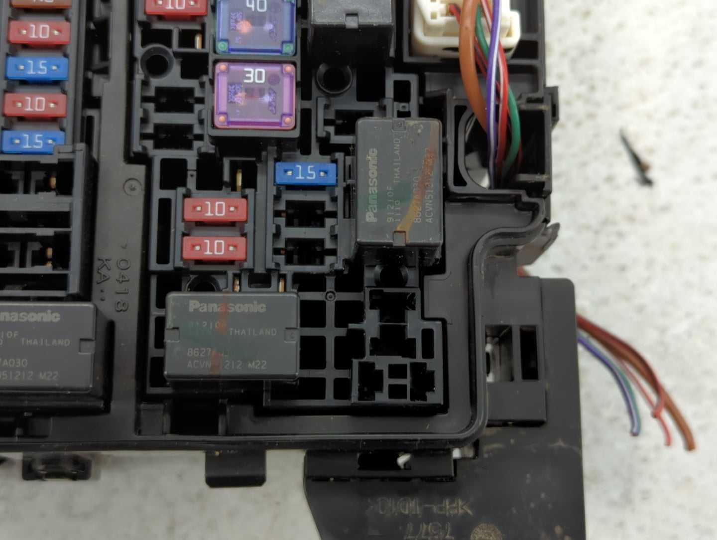 2014 Mitsubishi Mirage Fusebox Fuse Box Panel Relay Module P/N:PP-TD10 7577 Fits OEM Used Auto Parts - Oemusedautoparts1.com