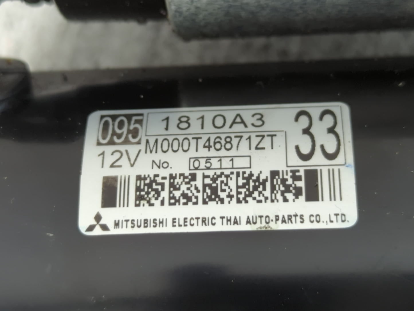 2020 Mitsubishi Mirage Car Starter Motor Solenoid OEM P/N:0951810A3 Fits OEM Used Auto Parts - Oemusedautoparts1.com