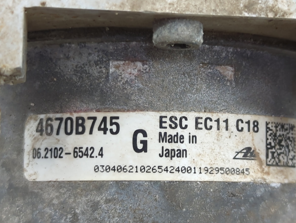 2020 Mitsubishi Outlander Anti-Lock Brake ABS Pump Module Actuator OEM P/N:4670B745 06.2102-6542.4, ESC EC11 C18, 419930000A