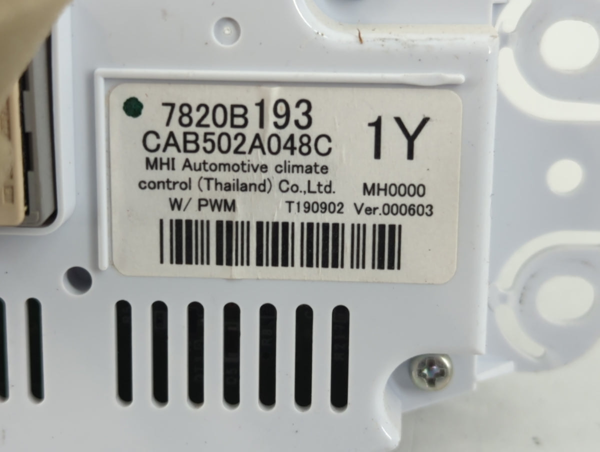 2020 Mitsubishi Outlander Sport Climate Control Module Temperature AC/Heater Replacement P/N:7820B193 Fits OEM Used Auto Par