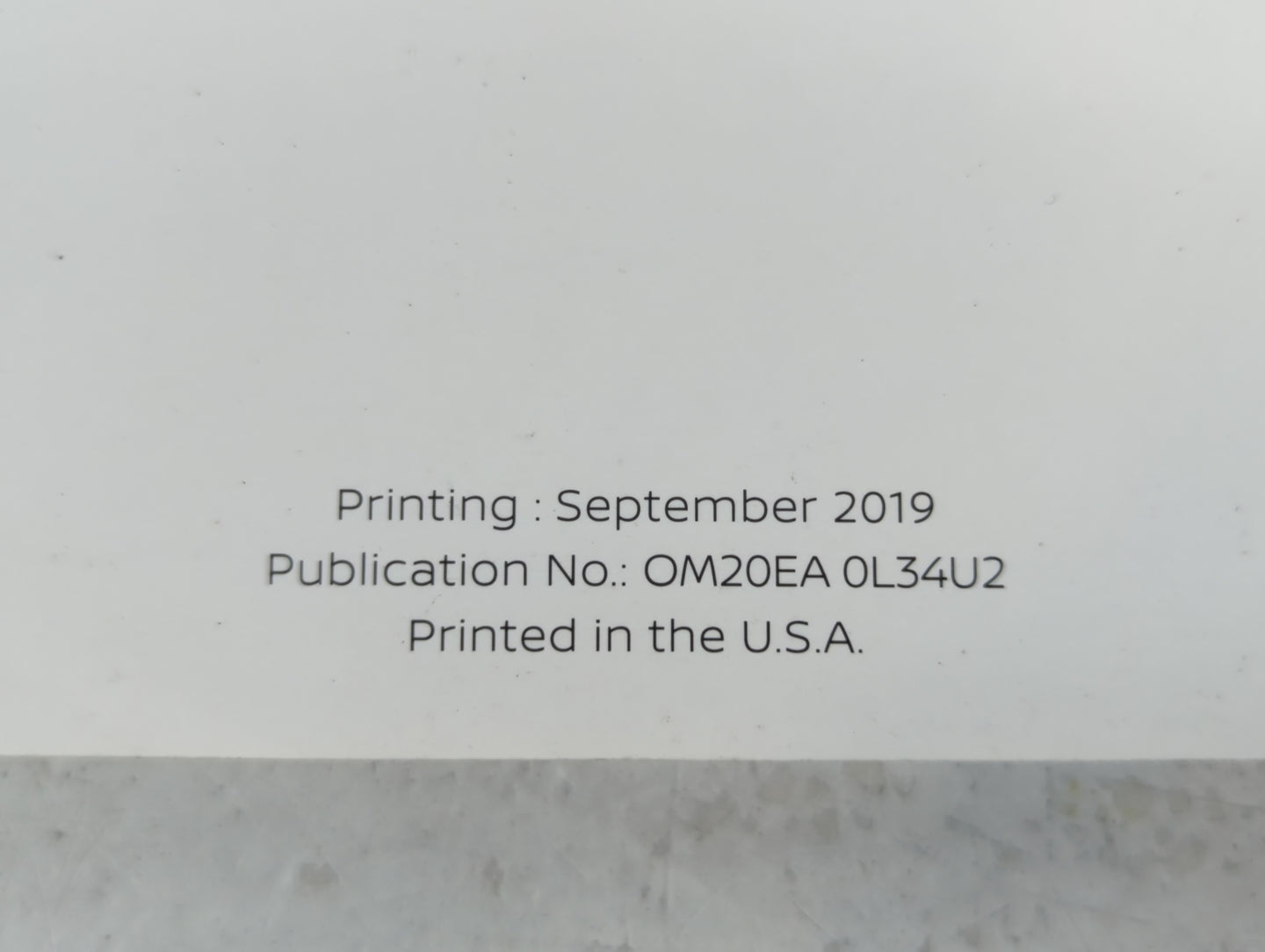 2020 Nissan Altima Owners Manual Book Guide P/N:OM20EA 0L34U2 OEM Used Auto Parts - Oemusedautoparts1.com