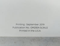 2020 Nissan Altima Owners Manual Book Guide P/N:OM20EA 0L34U2 OEM Used Auto Parts - Oemusedautoparts1.com