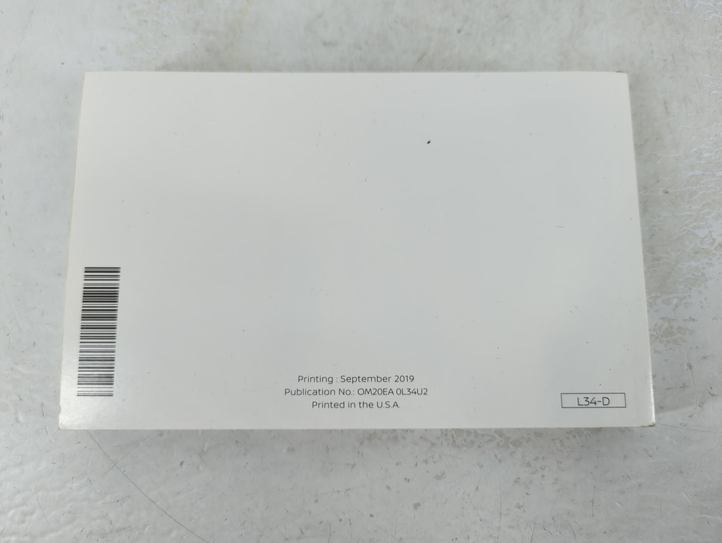 2020 Nissan Altima Owners Manual Book Guide P/N:OM20EA 0L34U2 OEM Used Auto Parts - Oemusedautoparts1.com