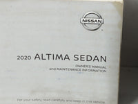 2020 Nissan Altima Owners Manual Book Guide P/N:OM20EA OL34U2 OEM Used Auto Parts - Oemusedautoparts1.com