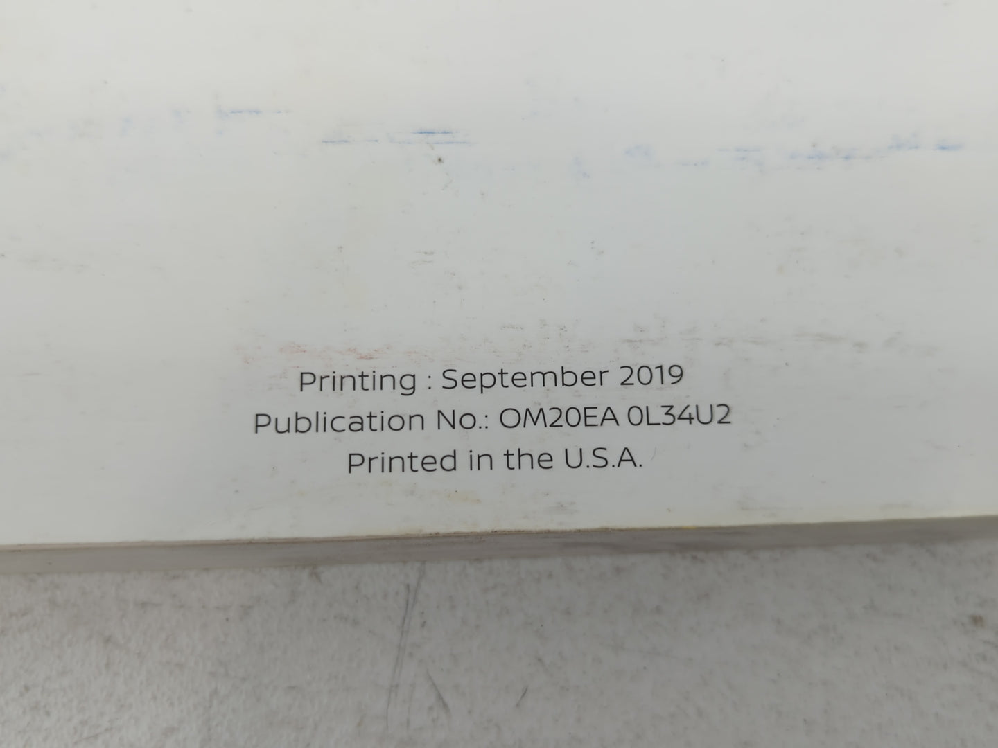 2020 Nissan Altima Owners Manual Book Guide P/N:OM20EA OL34U2 OEM Used Auto Parts - Oemusedautoparts1.com