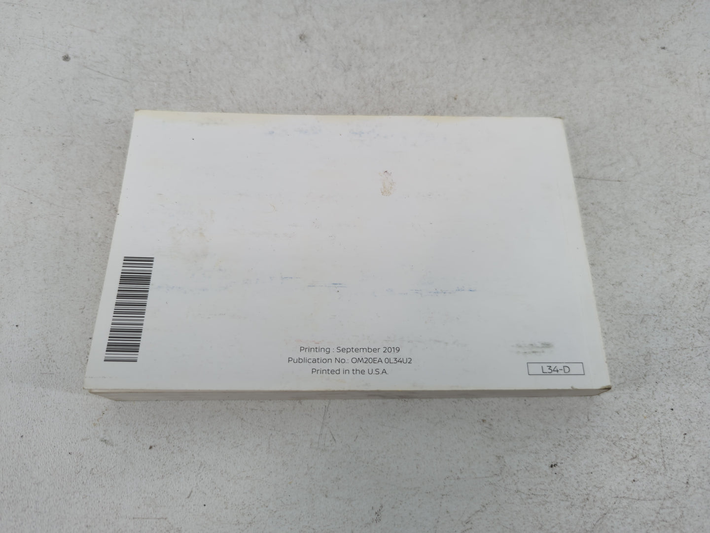 2020 Nissan Altima Owners Manual Book Guide P/N:OM20EA OL34U2 OEM Used Auto Parts - Oemusedautoparts1.com