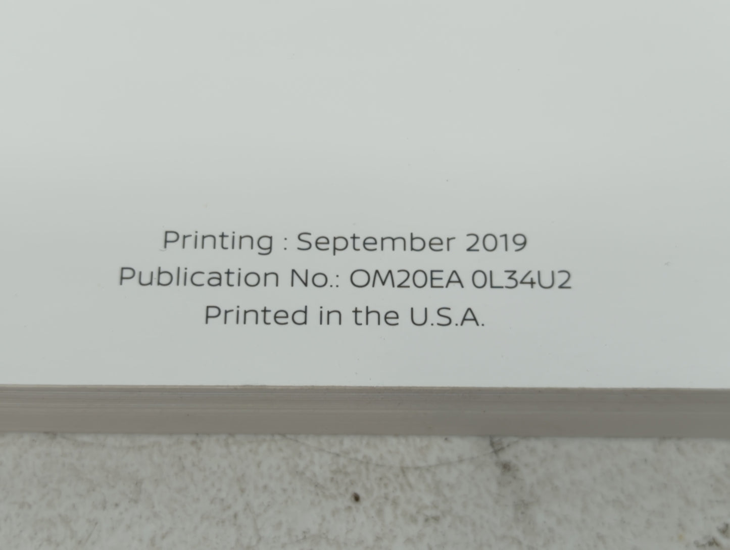 2020 Nissan Altima Owners Manual Book Guide P/N:OM20EA 0L34U2 OEM Used Auto Parts - Oemusedautoparts1.com
