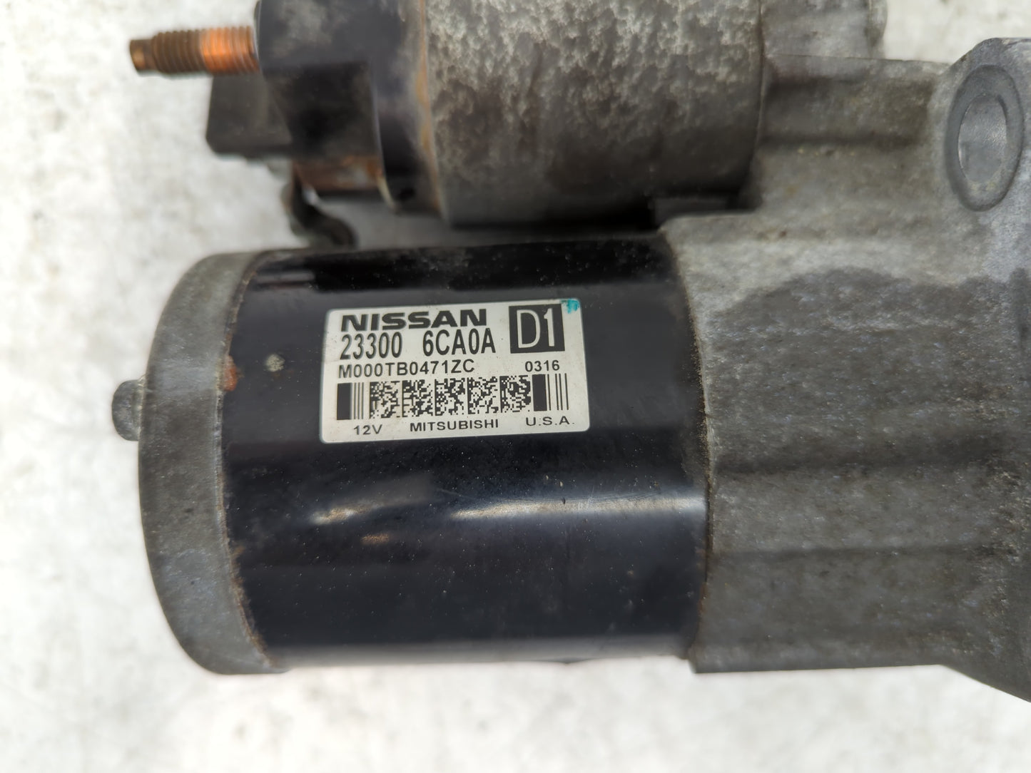 2019-2022 Nissan Altima Car Starter Motor Solenoid OEM P/N:23300 6CA0A Fits Fits 2019 2020 2021 2022 OEM Used Auto Parts - O