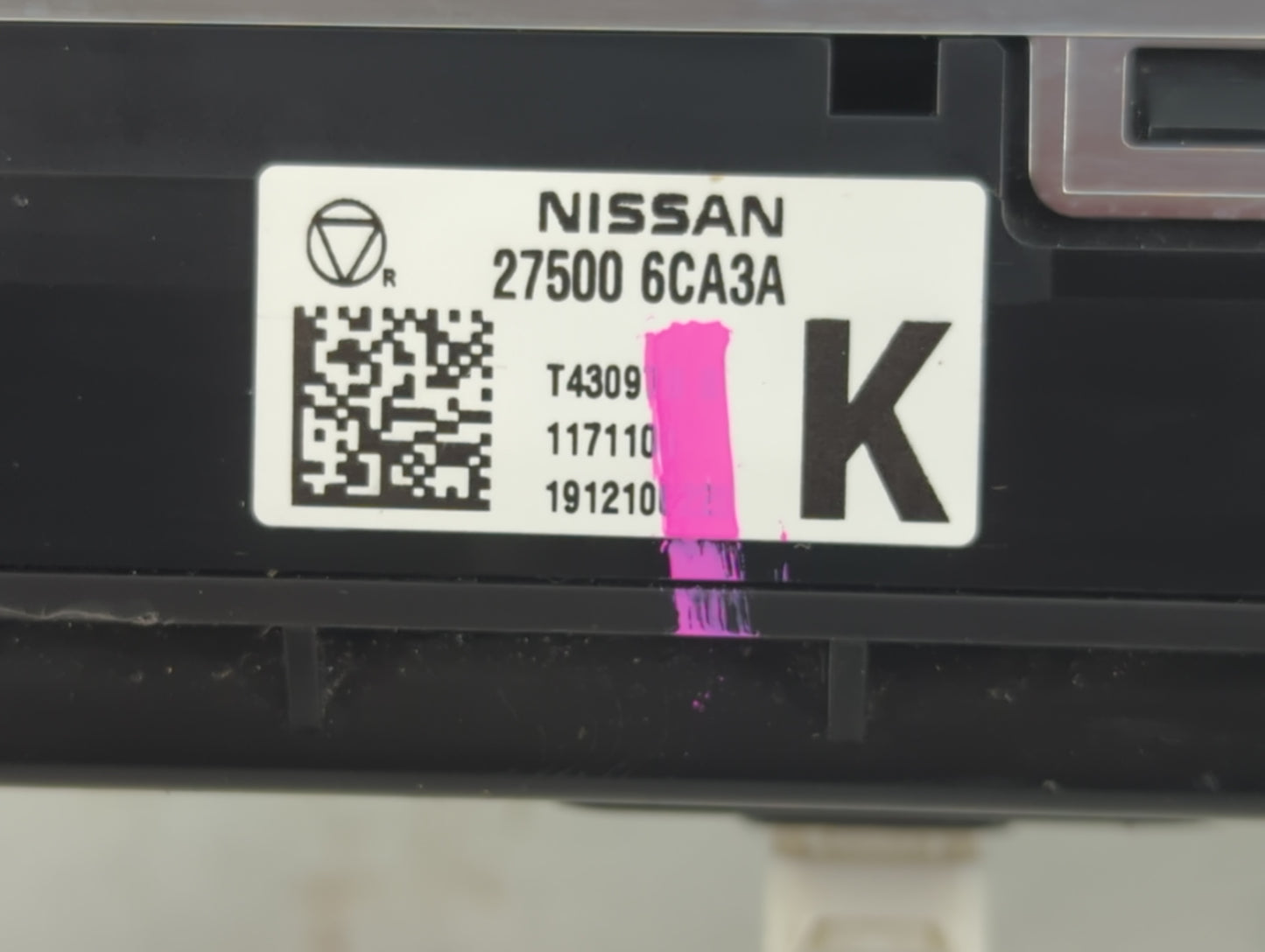 2019-2022 Nissan Altima Climate Control Module Temperature AC/Heater Replacement P/N:27500 6CA3A Fits Fits 2019 2020 2021 20