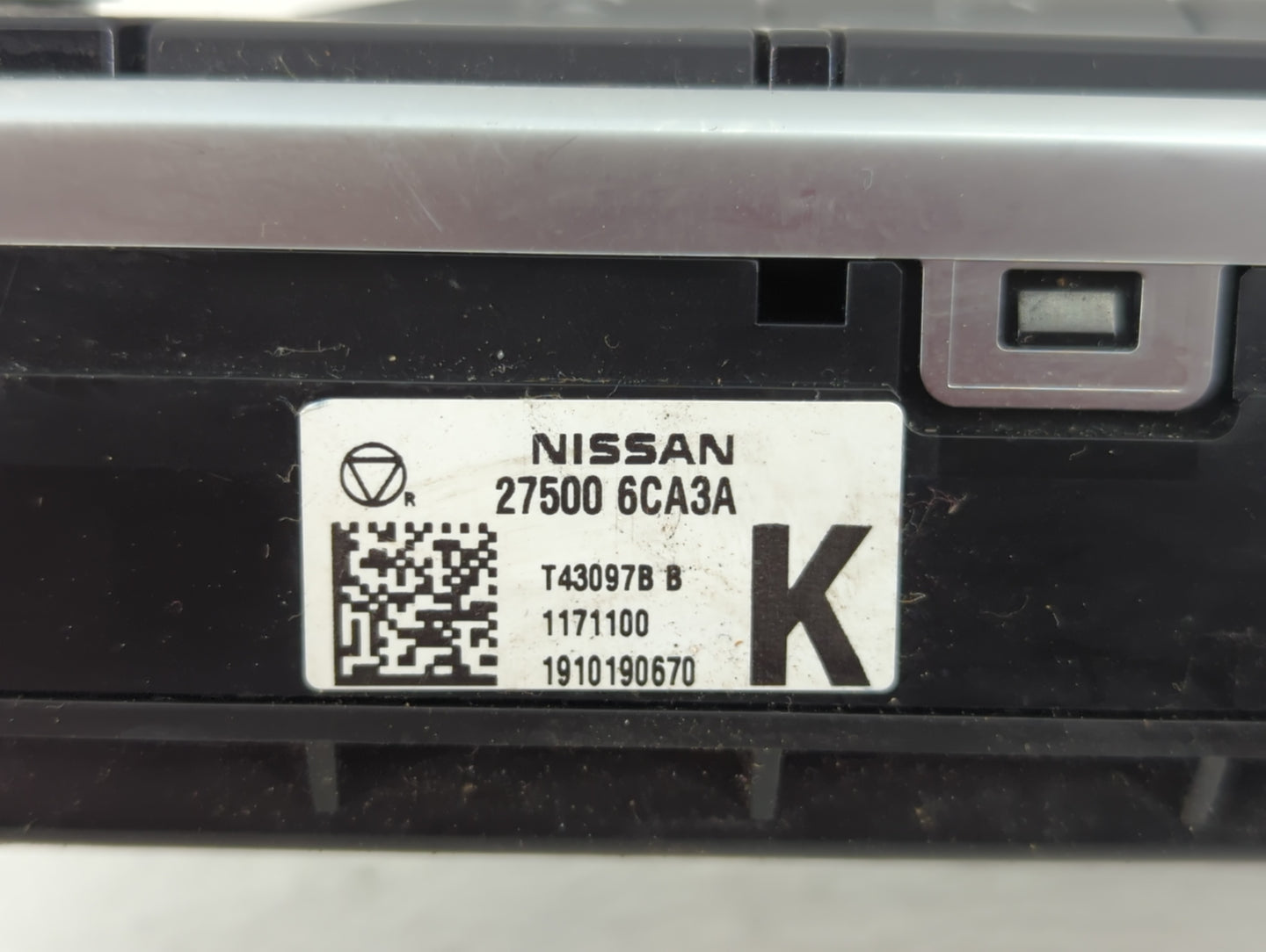 2019-2022 Nissan Altima Climate Control Module Temperature AC/Heater Replacement P/N:27500 6CA3A Fits Fits 2019 2020 2021 20