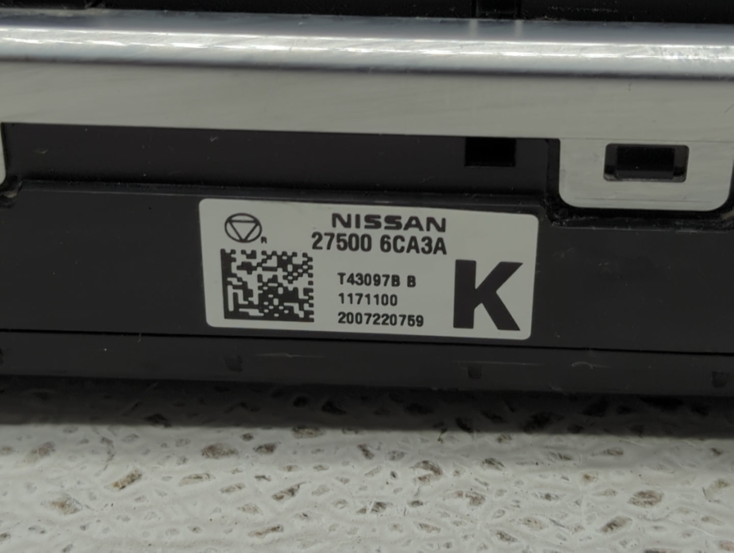 2019-2022 Nissan Altima Climate Control Module Temperature AC/Heater Replacement P/N:27500 6CA3A Fits Fits 2019 2020 2021 20