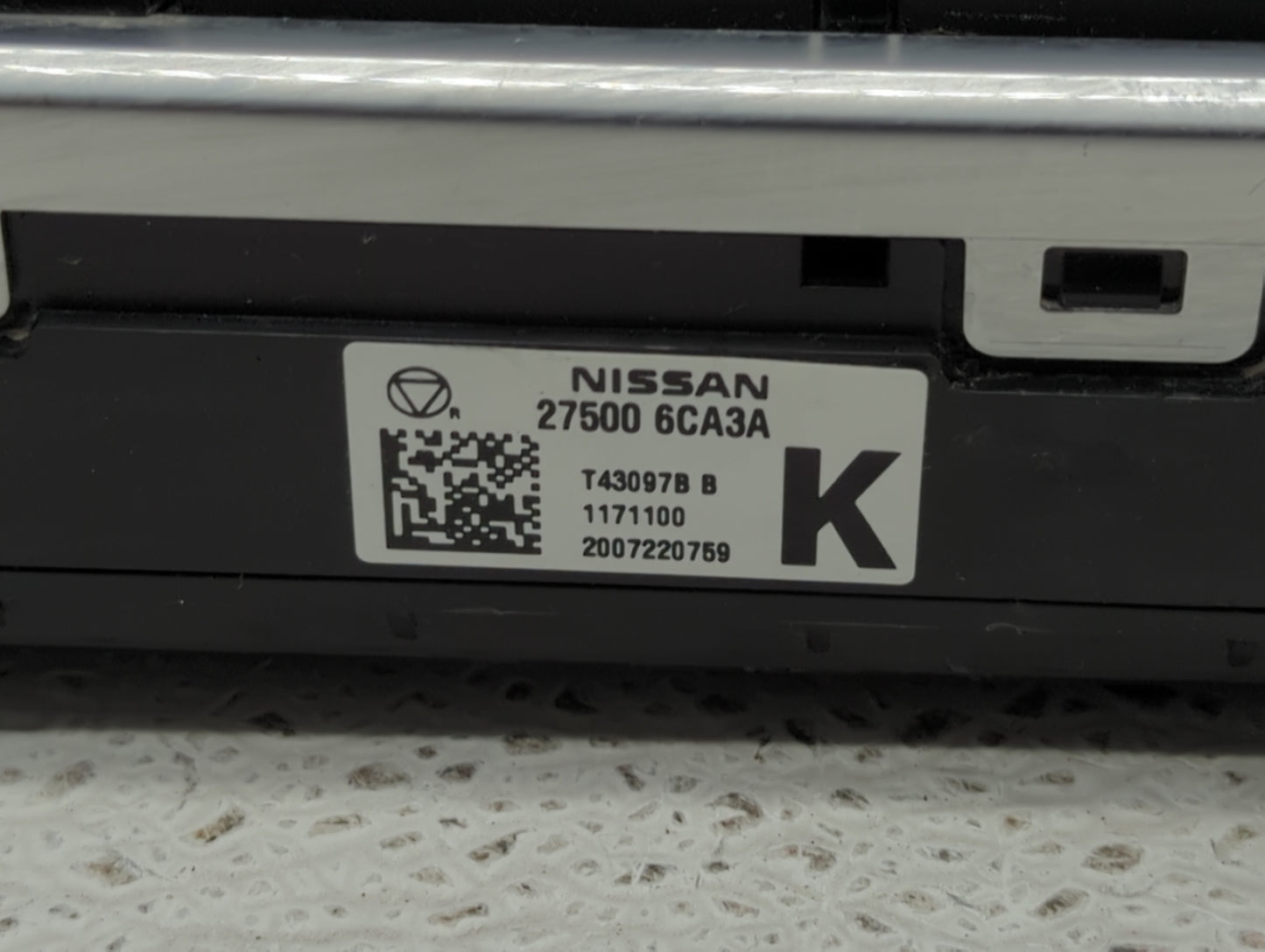 2019-2022 Nissan Altima Climate Control Module Temperature AC/Heater Replacement P/N:27500 6CA3A Fits Fits 2019 2020 2021 20